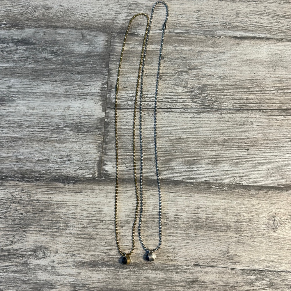 Lokai Single Pendant Necklace- Lot Of 2 - Silver/… - image 1